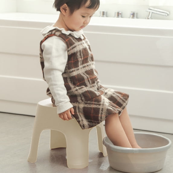 LEFTHIGH Home Medium Plastic Step Stool for Kids Bathroom Non-Slip Low Stool for Bathing Reaching Household Portable Stool 8.07x7.67x6.29 Inches Christmas Gifts