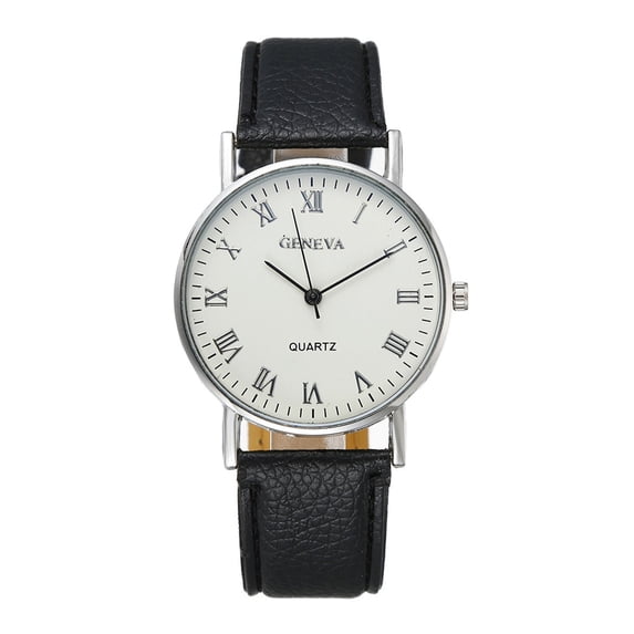 LEFTHIGH Home Men's Military Analog Quartz Watch Classic Leather Strap Wrist Watch Business Casual Dress Timepiece Water Resistant Date Calendar 4cm Dial House Essentials