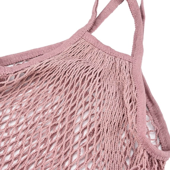 LEFTHIGH Home Mesh Net Shopping Bag 12.6x15x5.9in Reusable Produce String Bag for Fruit Vegetable Grocery Home
