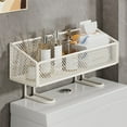 thumbnail image 1 of LEFTHIGH Home Over-The-Toilet Storage Shelf No-Drill Bathroom Organizer Rack 35x25x13cm Open Mesh Iron for Toiletries Space Saving White Black Christmas Ornaments, 1 of 6