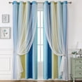 thumbnail image 1 of LEFTHIGH Home Pair Rod Pocket Curtain Panels 39x51 Inch Light Filtering Window Drapes for Bedroom Living Room Multicolor Home And Kitchen, 1 of 7