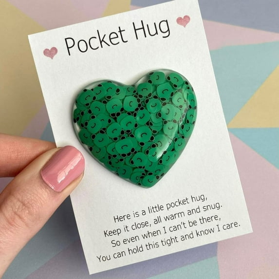 LEFTHIGH Home Pocket Heart Small Encouragement Token Gift with Inspiring Message for Friend Anxiety Comfort Care Thoughtful Little Present Christmas Gifts