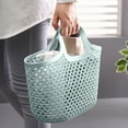 thumbnail image 1 of LEFTHIGH Home Portable Laundry Basket Dirty Clothes Hamper Hollow Plastic Storage Bin with Handles for Bathroom Bedroom Organization Foldable Design Christmas Decor, 1 of 6