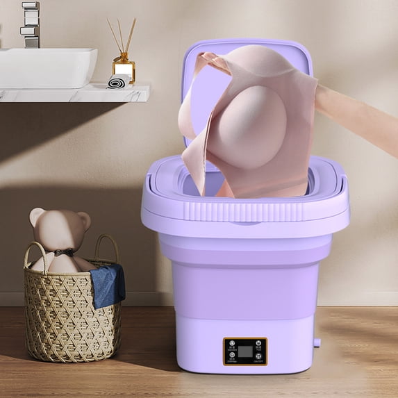 LEFTHIGH Home Portable Washing Machine Foldable Mini Washing Machine, Small Washing Machine for Underwear, Baby Clothes, Suitable for Apartments, Dormitories, Camping, Travel Birthday Decorations
