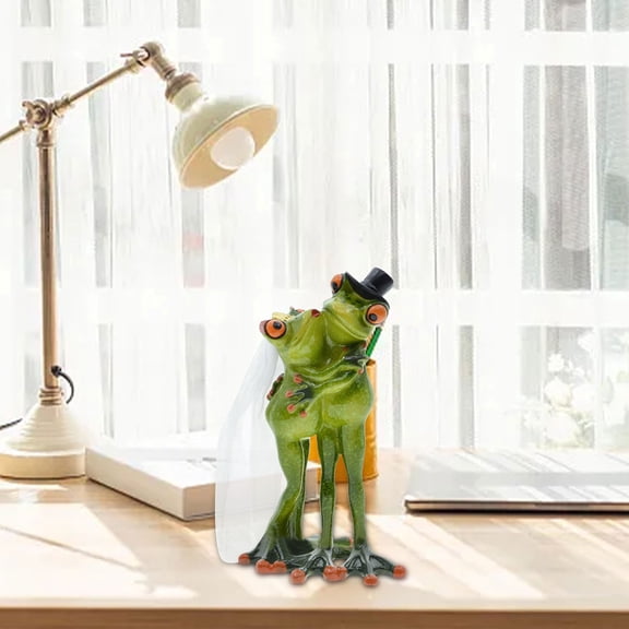 LEFTHIGH Home Resin Frog Sculpture Ornaments Bizarre Home Life Tabletop Decor Moral Integrity Gift for Kids Spring Festival Funny Gifts