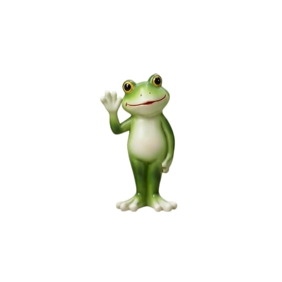 LEFTHIGH Home Resin Garden Statues Cute Frog Figurines for Outdoor Patio Yard Pond Decoration Weatherproof Hand Painted Lifelike Details