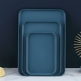 thumbnail image 1 of LEFTHIGH Home Set of 3 Rectangular Trays Large Medium Small Household Serving Plates for Tea Cups Snacks Dinner Party Assorted Colors Cute Stuff, 1 of 6