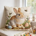 thumbnail image 1 of LEFTHIGH Home Short Lint Decorative Throw Pillow Cover 18x18 Inch Cute Embroidery Design for Sofa Bedroom Living Room Easter Home Decor Home Essentials, 1 of 6