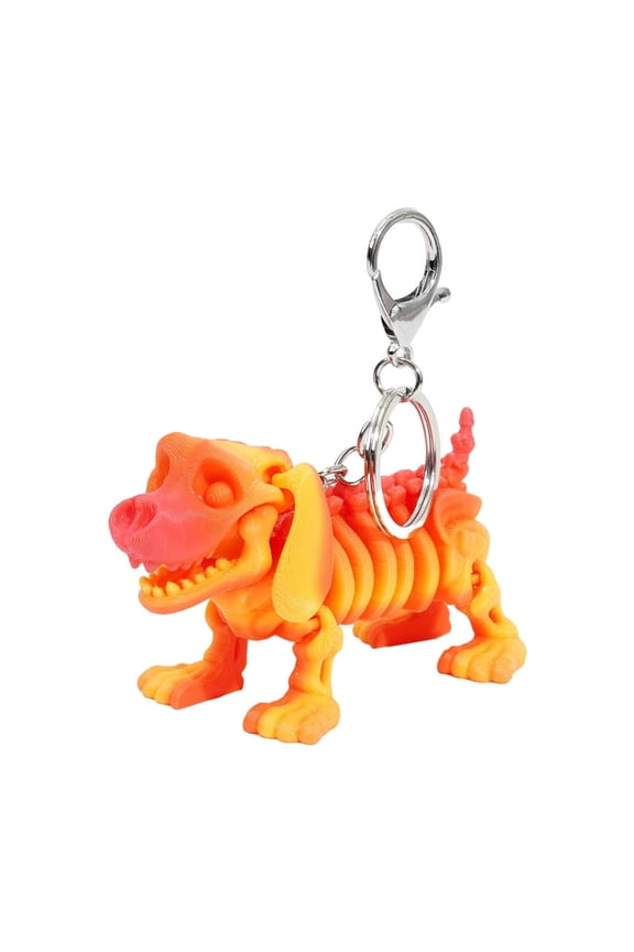 Home Skeleton Dog Keychain Acrylic Pendant Removable Joint for Backpack Car Key Bag Decoration Gift