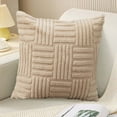 thumbnail image 1 of LEFTHIGH Home Solid Color Velvet Pillow Cover 18x18in Quilted Sofa Cushion for Bedroom Office Lumbar Support Home Decor Easter Decor, 1 of 7