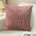 thumbnail image 1 of LEFTHIGH Home Solid Color Velvet Pillow Cover 18x18in Quilted Sofa Cushion for Bedroom Office Lumbar Support Home Decor Easter, 1 of 7