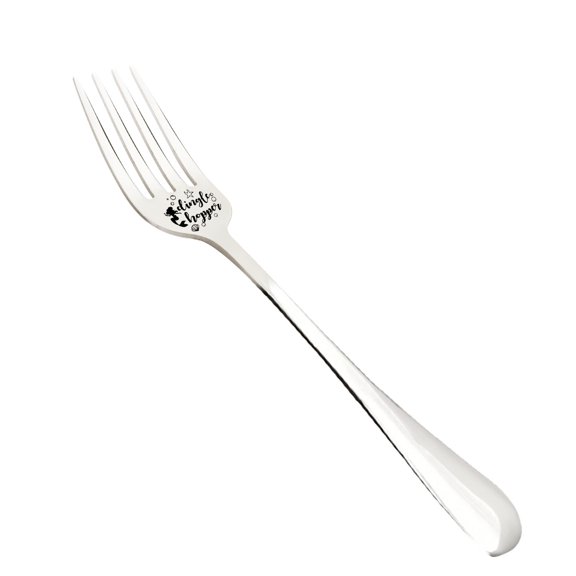 LEFTHIGH Home Stainless Steel Dinner Fork Valentine's Day Gift Engraved Message for Husband Wife Partner Family 21cm Length Valentines Day Decorations