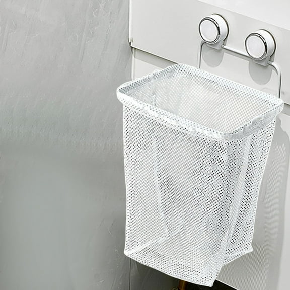 LEFTHIGH Home Suction Cup Dirty Clothes Basket Wall Mounted Non Perforated Bathroom Washing Basket Foldable Decor