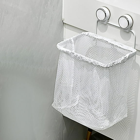 LEFTHIGH Home Suction Cup Dirty Clothes Basket Wall Mounted Non Perforated Bathroom Washing Basket Foldable Home Decor