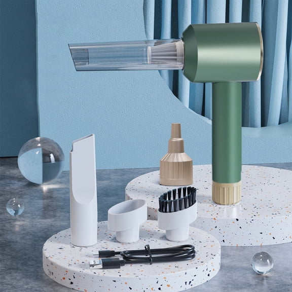 LEFTHIGH Home Vacuum Cleaner, Car Vacuum Cleaner Handheld USB Rechargeable, Dedusting, Blower and Vacuum Pump 3 in 1, Wet Dry Vacuum Cleaner for Car, Home, Office Home and Kitchen