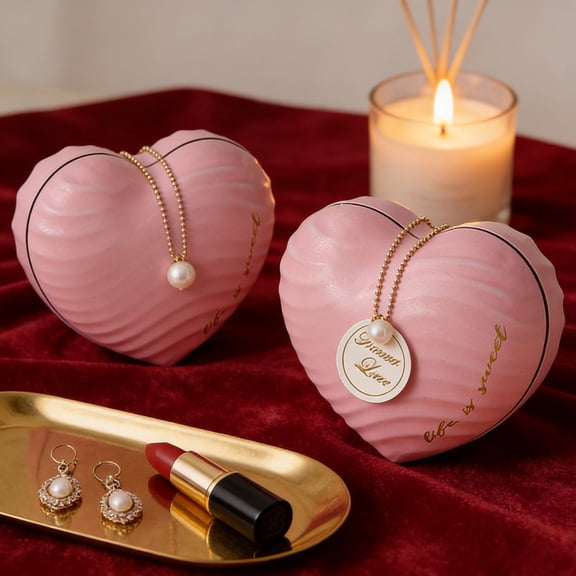 LEFTHIGH Home Valentine's Day Candy Box Empty Box Hand Small Size Candy Gift Box Wedding Candy Box Tin Metal Box 9.5x8.3cm Set of 2 Light Blue Dark Blue Pink Orange Gift Sets