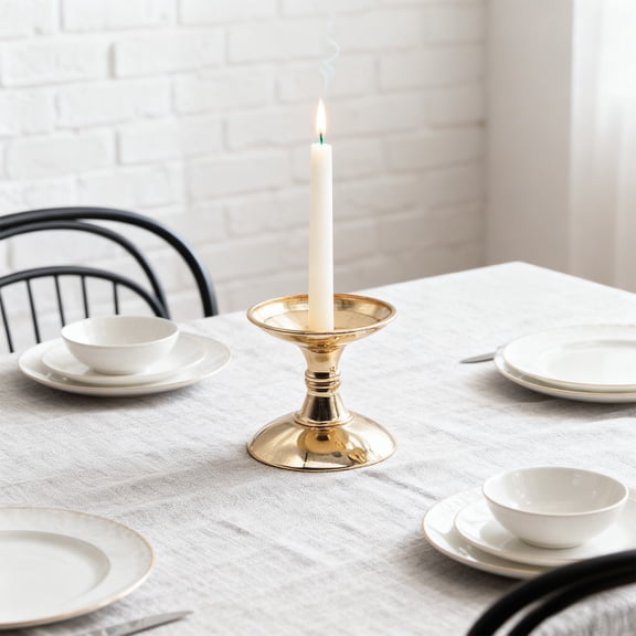 LEFTHIGH Home Vintage Iron Roman Column Candlestick Golden 10.43in Table Pedestal Romantic Candle Holder Classic Decor Valentine Gifts