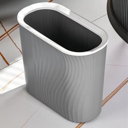 LEFTHIGH Home Wastebasket Striped Wastebasket Home Bathroom Seamless Wastebasket Plastic Suitable for Home Kitchen Bathroom Garage Christmas Ornaments