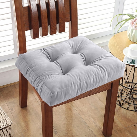 LEFTHIGH Home Winter Thickened Non-Slip Chair Cushion 38cm Flock Warm Seat Pad for Student Stool Car Booster Tatami Chair Foam Support Teen Girl Gifts