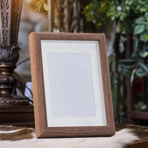 LEFTHIGH Home Wooden Picture Frame 4.8x6.7in for 5x7 Photo with Mat Wall Mounting or Tabletop Display Home Decor Home And Kitchen