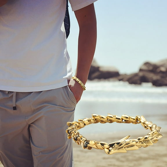 ABPWLY Toys Punk Hip Hop Mens Bracelet Link Chain Jewelry Gift for Him Sports & Outdoor Play Toys