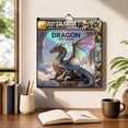 thumbnail image 1 of LEFXSMR 2027 Desk Calendar, 8.27"x8.27" Dragon Spiral Bound Decorative 12-Month Planner Desk Calendar, Calendar for Study Office Home Decor Gifting, 1 of 7
