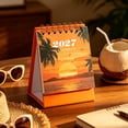 thumbnail image 1 of LEFXSMR 2027 Desk Calendar, Fresh Scenery Portable Standing Thick Desk Calendar, Spiral Bound Mini 12 Monthly Calendar Planner for Home Office Desktop, 1 of 6