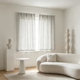 thumbnail image 1 of LEFXSMR 2pcs Sheer Curtains, Light-filtering Linen Short Curtains, Breathable Voile Curtains for Living Room & Bedroom, 30*36" Silver, 1 of 6