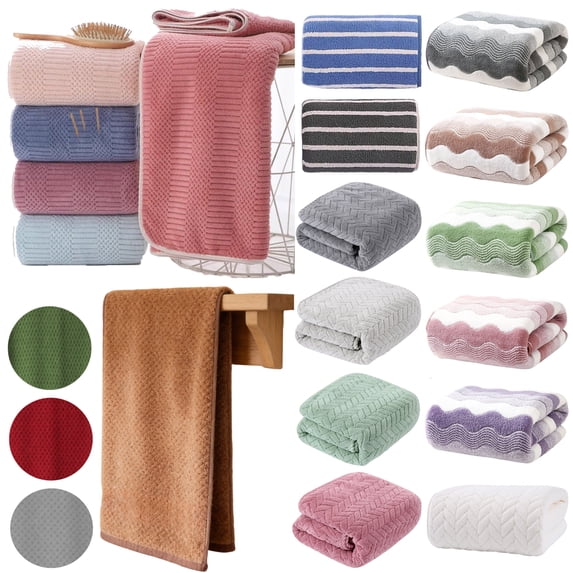 LEFXSMR Bath Towels, Highly Absorbent Ultra Soft Velvet Wash Cloths, Hand Towels for Bathroom Gym, Shower & Hotel