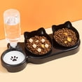 thumbnail image 1 of LEFXSMR Cat Water Fountain, Gravity Pet Dog Bowls for Drinking & Feeding, Automatic Cat Feeder for Pets Home Use, Black, 1 of 6