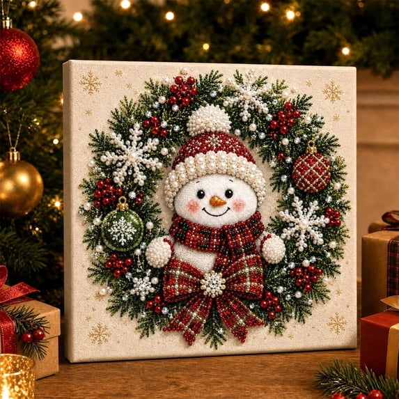 LEFXSMR Christmas Diamond Art Kits for Adults Warm DIY Pearl Diamond Art Kits for Adults Holiday Gifts & Merry Christmas Decorations Indoors