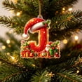 thumbnail image 1 of LEFXSMR Christmas Letter Ornaments, Red Initial Ornaments with Santa Hat Gift, Letters Christmas Decorations for Christmas Tree Party Supplies, J, 1 of 2