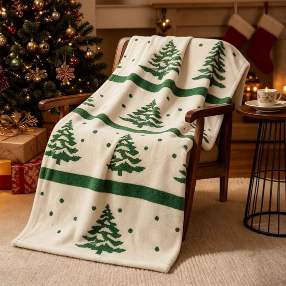 LEFXSMR Christmas Throw Blanket for Couch Knee Thigh Warm Flannel Holiday Blanket Chritsmas Decorations for Home Sofa Bed, 39.37*27.56"