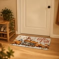 thumbnail image 1 of LEFXSMR Fall Bathroom Rugs Non-Slip Bath Mat Pumpkin Maple Leaves Design Area Rug for Front Door Porch Entryway Thanksgiving Decorations, Orange, 1 of 6