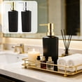 thumbnail image 1 of LEFXSMR Glass Soap Dispenser, Dish & Hand Soap Dispenser Bathroom, Liquid Storage Pump Bottle for Bathroom Kitchen, 11.8 Oz Gold, 1 of 8