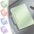thumbnail image 1 of LEFXSMR Mini Binder Notebook, Refillable Slim Ring Loose-Leaf Notebook, Detachable A7 Binders for College Ruled Journal & Office Supplies, Green, 1 of 7