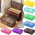 thumbnail image 1 of LEFXSMR Pencil Case, Large Capacity Pencil Box, Multipurpose Stackable Translucent Sturdy Pen Box for Offices Supplies, Cyan, 1 of 5