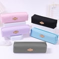 thumbnail image 1 of LEFXSMR Pencil Case, Large Capacity Pencil Pouch with Zipper, Multipurpose Waterproof Sturdy Pen Box for Offices Supplies, Purple, 1 of 7