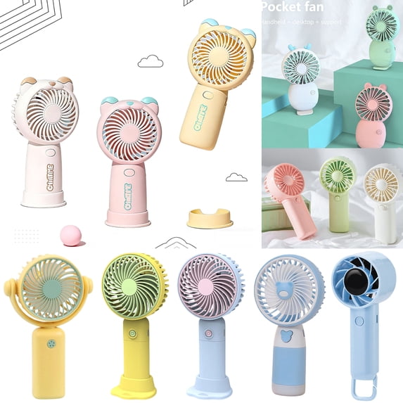 LEFXSMR Portable Fan, Ultra Quiet Powerful Cooling Small Handheld Fan, Mini Fan for Travel Office Desk Outdoor, Pink