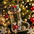 thumbnail image 1 of LEFXSMR Transparent Christmas Stockings, 3.93" Embossed Hanging Christmas Stocking, Stockings Christmas Decorations for Party Supplies Kids Gifts, 1 of 7