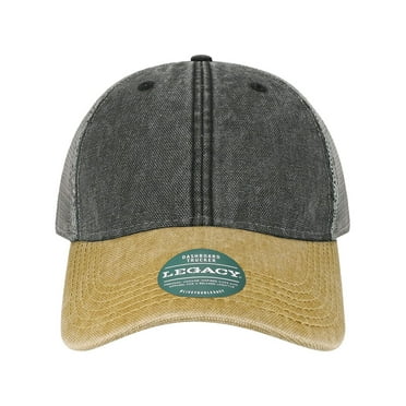 Legacy  Dashboard Trucker Cap, Black & Camel - Grey - Adjustable Size