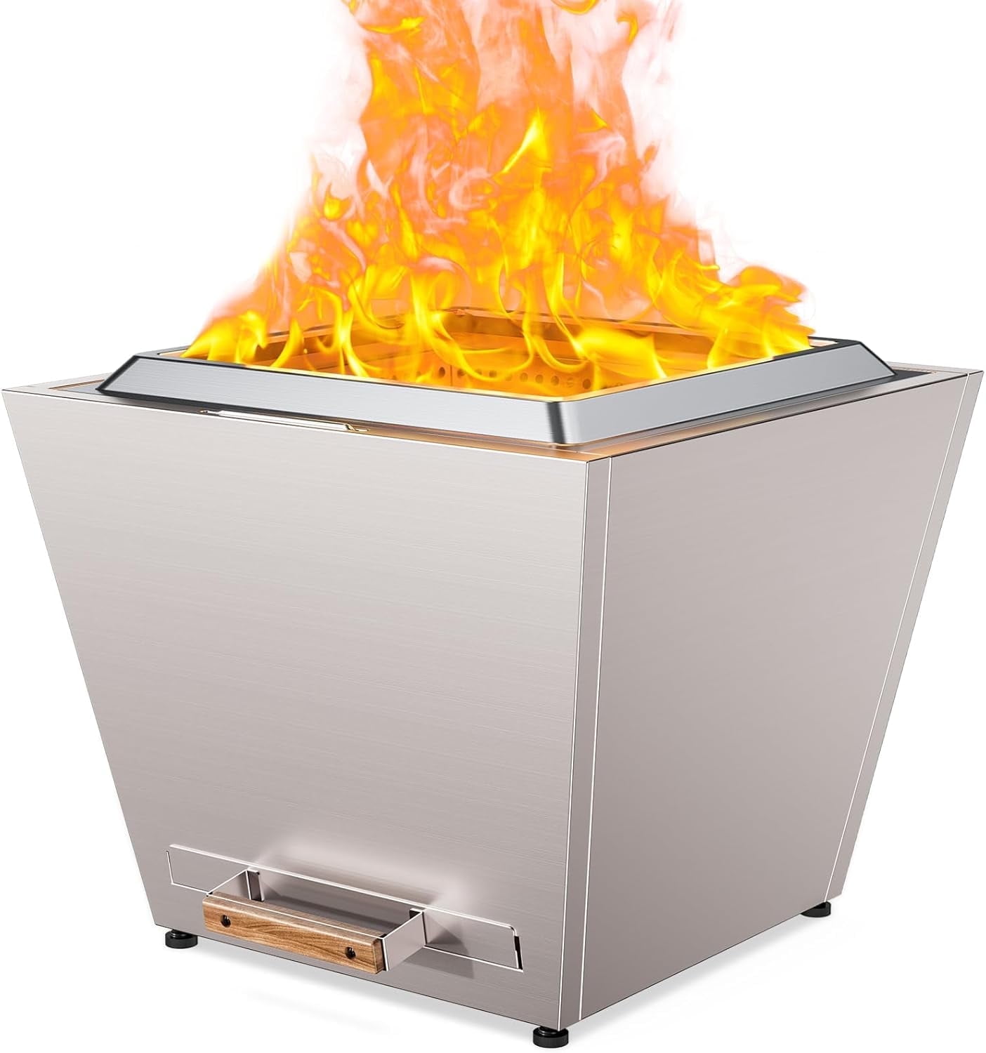 LEGACY HEATING Cyberpit One 25" Smokeless Fire Pit w/ Ash Pan & Carry Handle - Stainless Steel