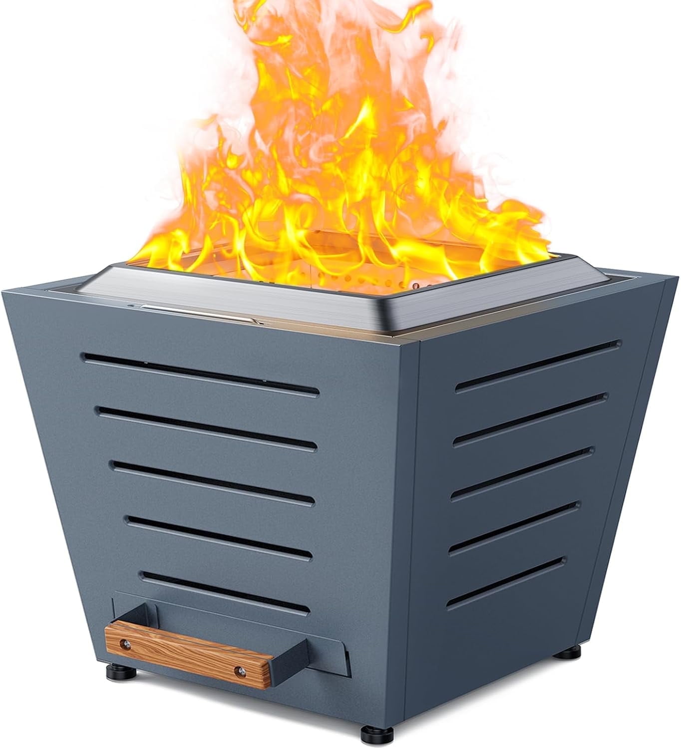 LEGACY HEATING Cyberpit One 25" Smokeless Fire Pit w/ Ash Pan & Handle - Stainless Steel