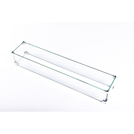 LEGACY HEATING Glass Wind Guard for Rectangular Fire Table by (model-CDFP-rw) …