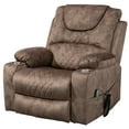 thumbnail image 1 of LEGAHOME Large Lift Chair with Heated and Massage Functions, Extended Fabric Lift Recliner Relax Sofa with 2 Remotes and 2 Cup Holders, Oversize Electric Power Lounge Chiar for Elderly Big Men, Brown, 1 of 16