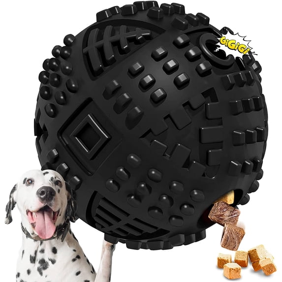 LEGEND SANDY Dog Balls Treat Dispensing Dog Toys, Dog Toys for Aggressive Chewers Large Breed, Squeaky Dog Chew Toys for Large Dogs, Natural Rubber Dog Puzzle Toys, Tough IQ Dog Treat Balls