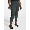 thumbnail image 1 of Terra & Sky Women's Plus Size Capri Ladder Leggings, 22" Inseam, Sizes 0X-5X, 1 of 5