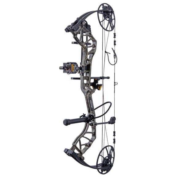 Bear Legit Maxx RTH Compound Bow, 10-70 lbs, 14-30" Draw, Mossy Oak, 75% Let-Off, Trophy Ridge Accessories Included (AV54A230R7R)