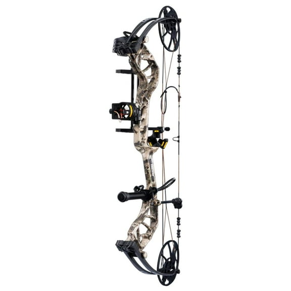 Bear Legit Maxx RTH Compound Bow, 10-70 lbs, 14-30" Draw, Veil Whitetail/Black, Includes Trophy Ridge Accessories (AV54A230W7R)