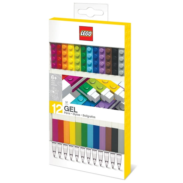 LEGO 12 Pack Gel Pens, Ages 6 to Adult
